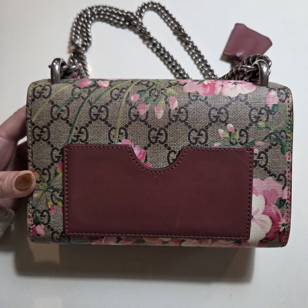 Authentic Gucci Pink Floral Crossbody Bag with Chain - Picture 3 of 7